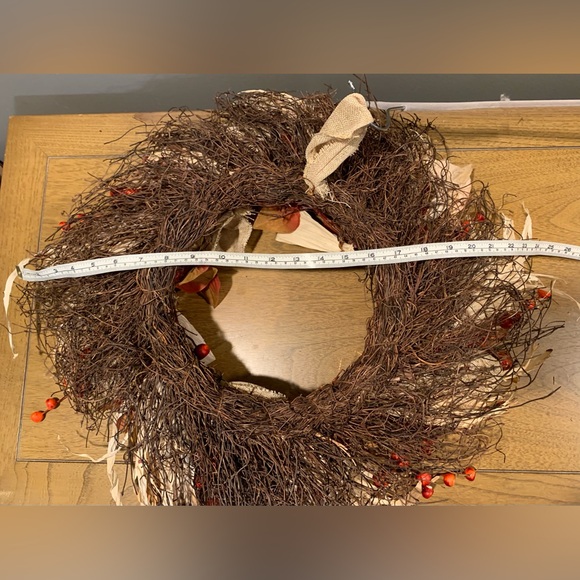 Fall Wreath, Great Condition, 22-23” Width, 8” Inside Diameter - Picture 14 of 16